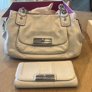 Coach handbag with matching wallet
